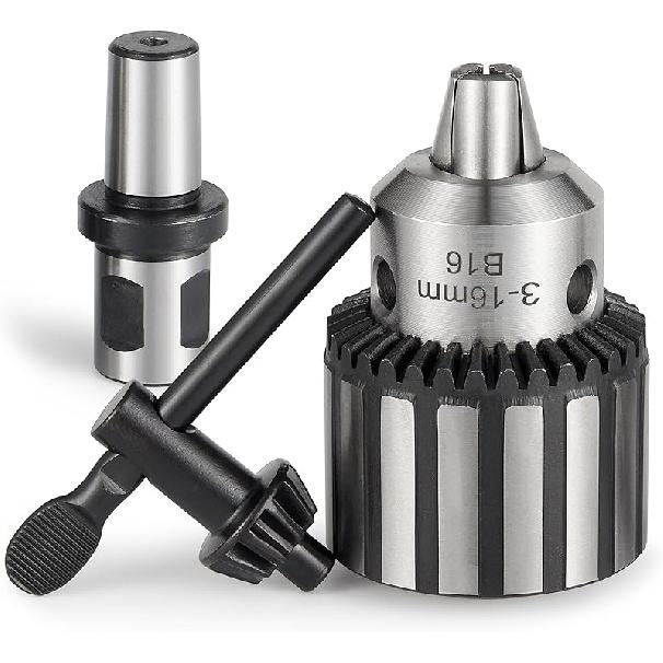 HD Chuck HEAVY DUTY 5/8" (16mm) Magnetic Drill Chuck with 3/4" Weldon Shank Adapter Key Type Chuck Converter Tool for Drill Press (B16)