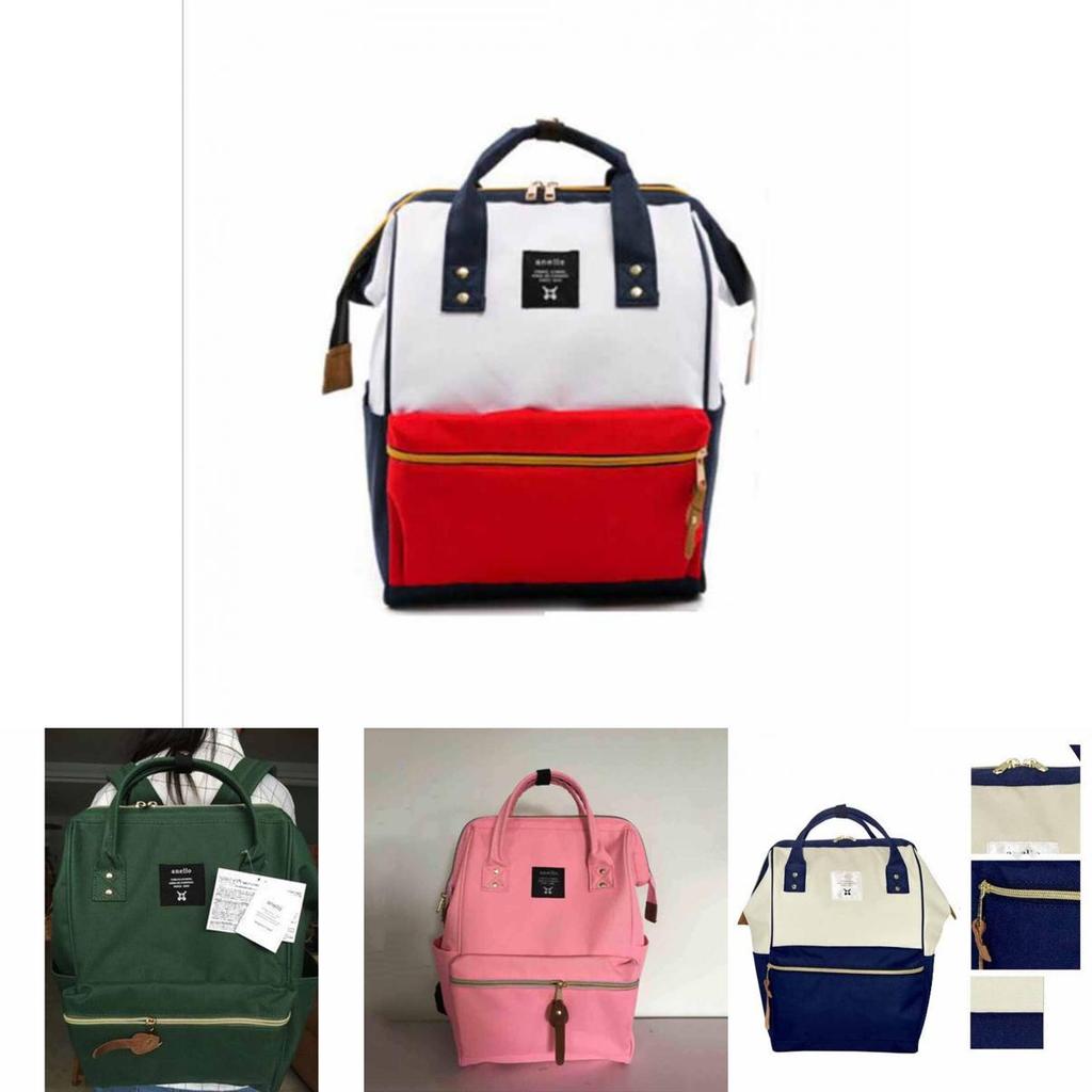 Japan Anello Canvas Backpack Rucksack School Bag With Waterproof Durable Fabric And Multiple Interior Pockets