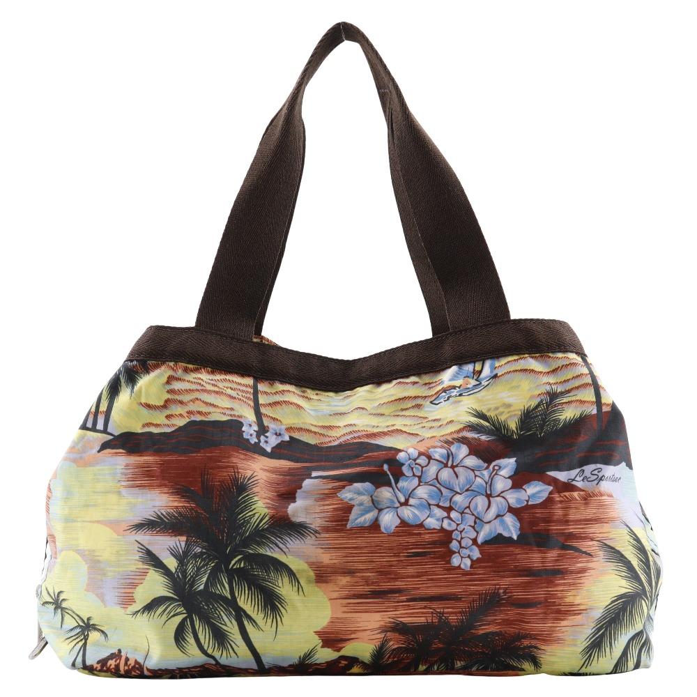 LeSportsac Tote Bag Brown Nylon Women Used