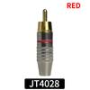 Solderless Gold RCA Plugs - Metal AV Connectors for Amplifier, Speaker, Audio Video - DIY Easy Install
