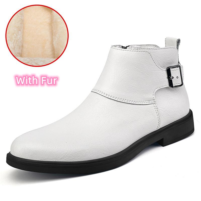 Side Zipper Male Ankle Boots Genuine Leather Men's Motorcycle Boots Classic for Men Ankle Boots 2024 Men Casual Low Top Shoes