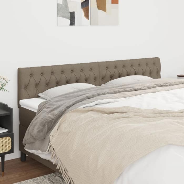 VidaXL 2x Headboards Bedroom Furniture Bed Accessories Single Bed Headboards Interior Bed Frame Taupe 346372