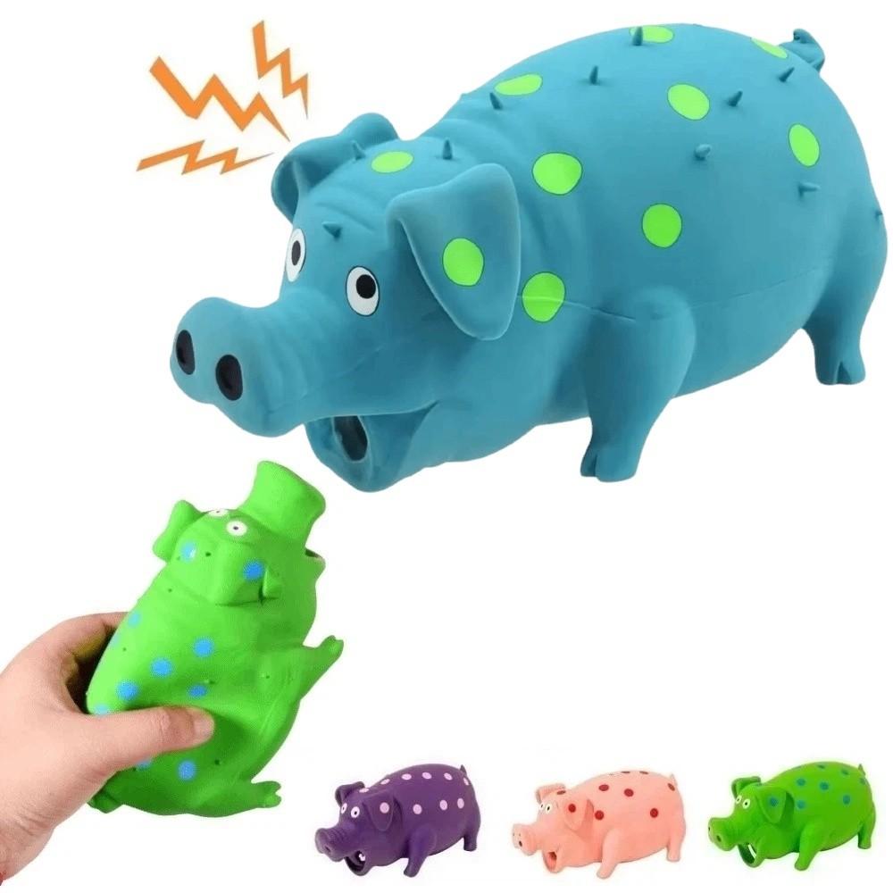 Latex Dog Squeaky Toy Soft Spotted Pig Dog Toy Eco-Friendly Squeaky Pig Dog Toy Pets Playing