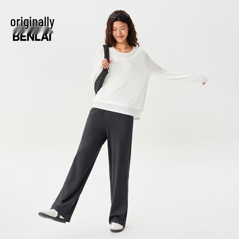BENLAI Women's Plush Thermal Anti-Static Straight-Leg Casual Pants
