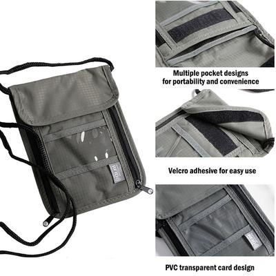 Unisex Nylon RFID Passport ID Bag Waterproof Multi-Functional ID Credit Card Holder Passport Bag Men
