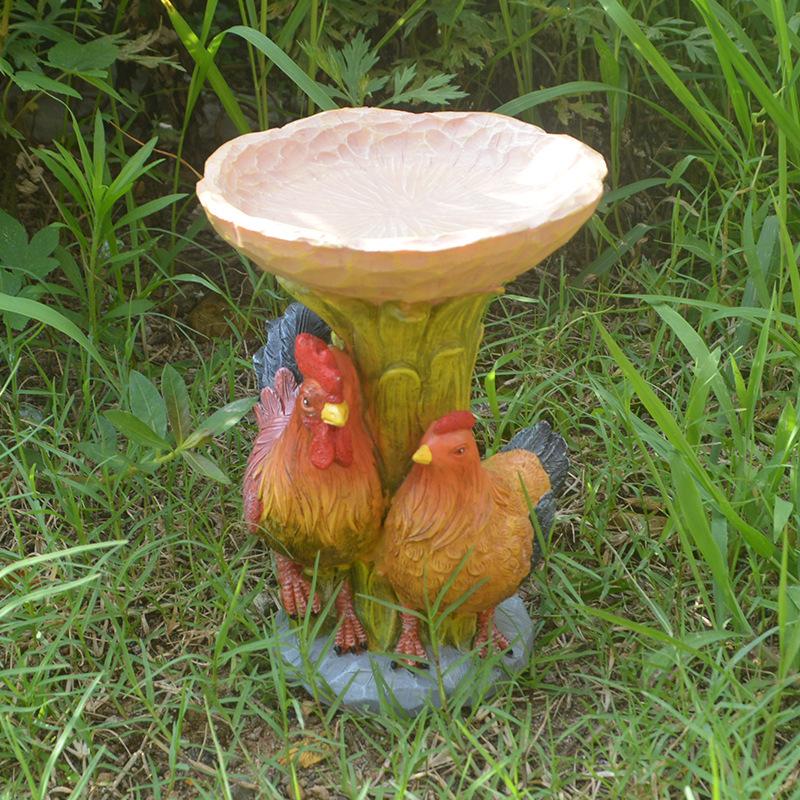 Kolibri-Futterspender & Vogelbad aus Kunstharz, Gartendekoration für den Außenbereich