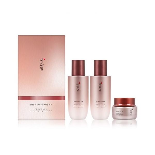 The Face Shop Yehwadam Cheonsam Songi Soin Basique Revitalisant 3 Pièces Set Spécial (Toner 100ml + Émulsion 100ml + Crème 30ml)