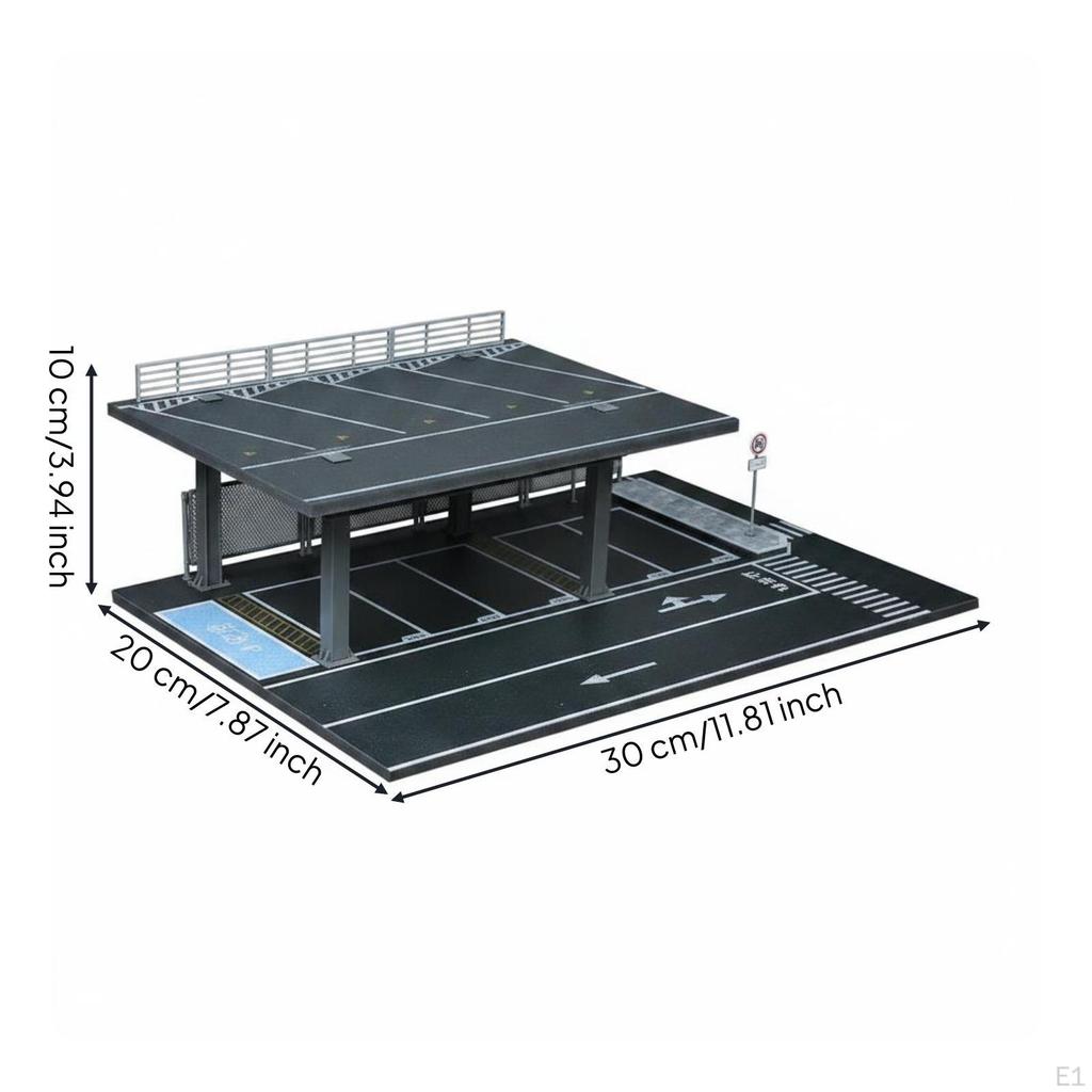 Parking Scene Model 1:64 Scale SteelFrame Printed Markings Style H
