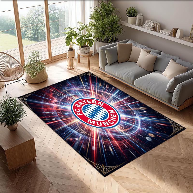 Bayern Munich Printed Flannel Area Rug Non Slip Soft Polyester Floor Carpet Indoor Decor Mat for Bedroom Living Room Sofa Game Room Home Decoration