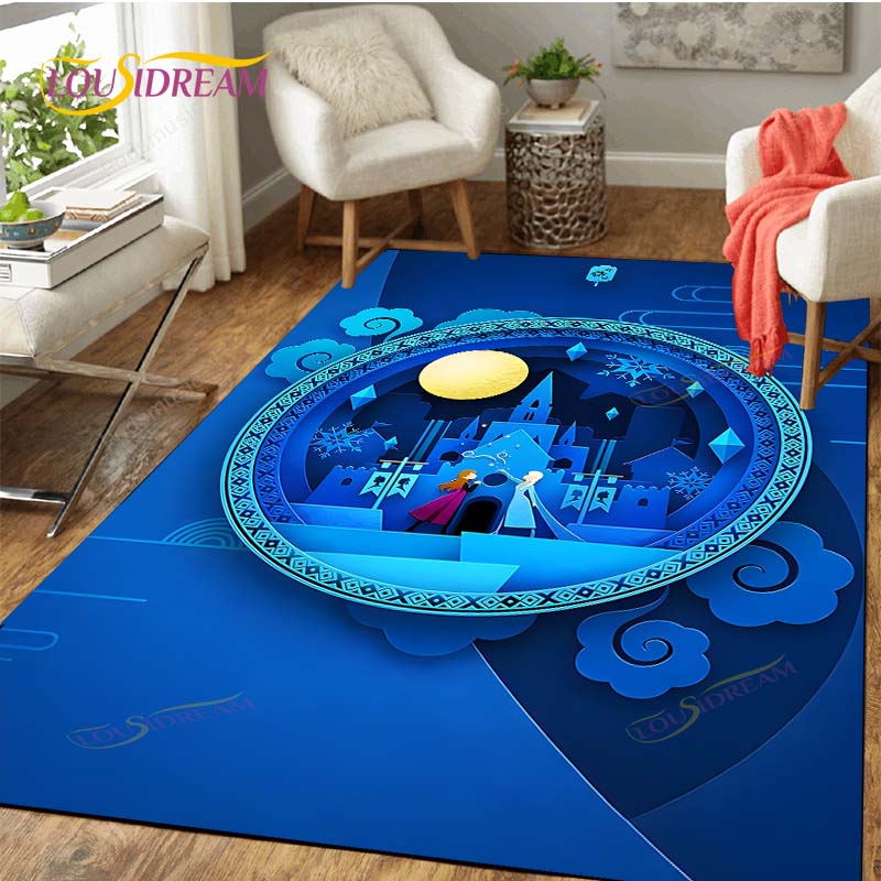 Frozen Carpet Anime Rug Kids Carpets Living Room Tea Table Mats Bedroom Rug Washable Floor Mats Household Area Mat Cute Rug