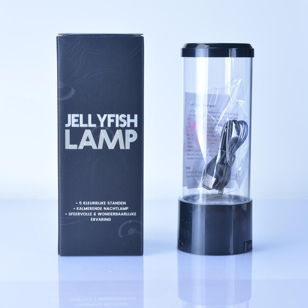 LED Mini Jellyfish Light USB Rainbow Color Changing Ambient Light Creative Exquisite Night Light Silent Desktop Decoration Light