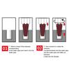 Screw Extractor Dual Use Water Pipe Broken Damaged Bolt Remover for 1/2in 3/4in Pipe Valve Faucet Removal Tool