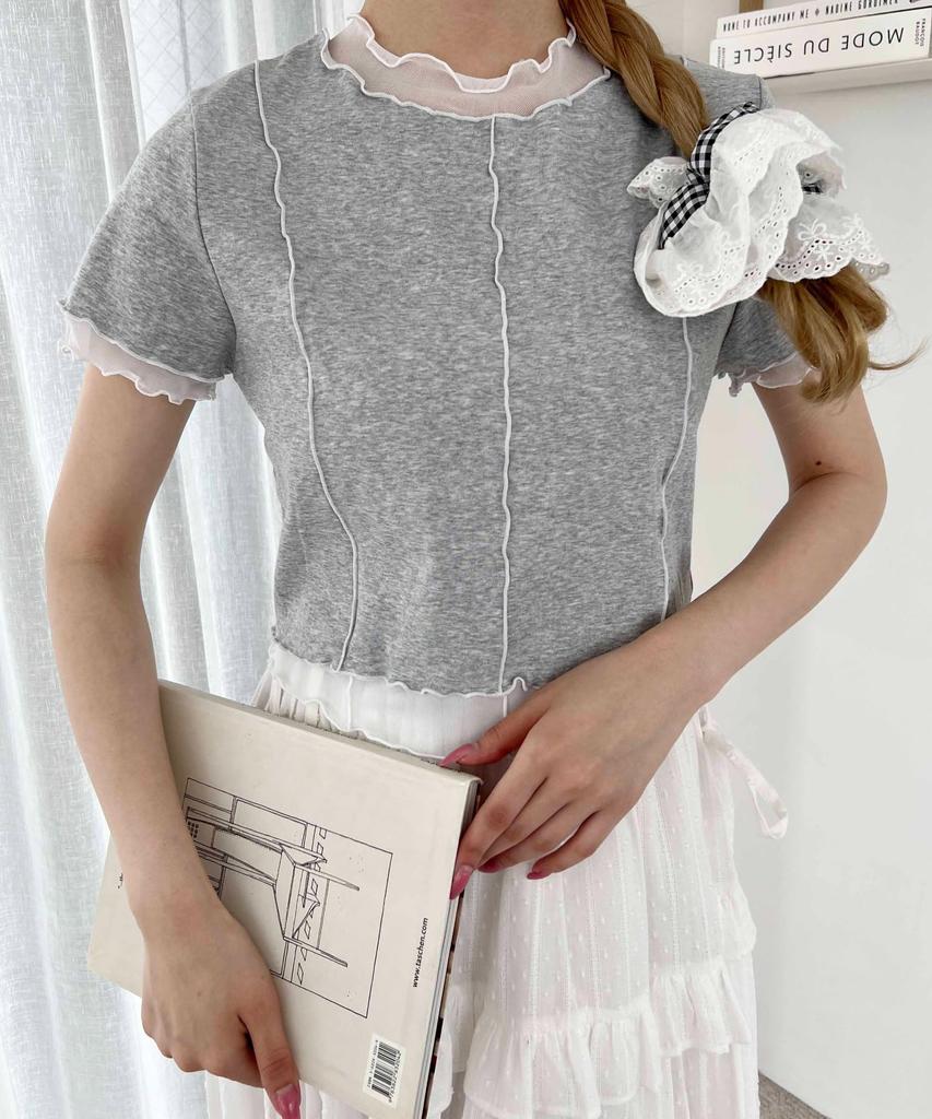 WEGO Mesh Gray Women's T-Shirt,