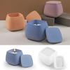 1PC Stampo in silicone per barattoli di candele quadrati fai da te con coperchio Scatola portaoggetti per gioielli Creazione artigianale Stampi per colata in gesso e resina epossidica per vasi Decorazioni per la casa