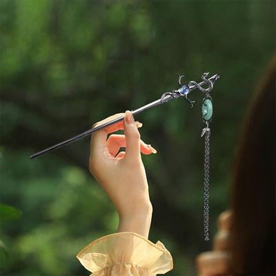 Fork Gift Tassel Hair Stick New Chinese Style Hairpin Hairstyle Design Tool Geometric Hair Stick