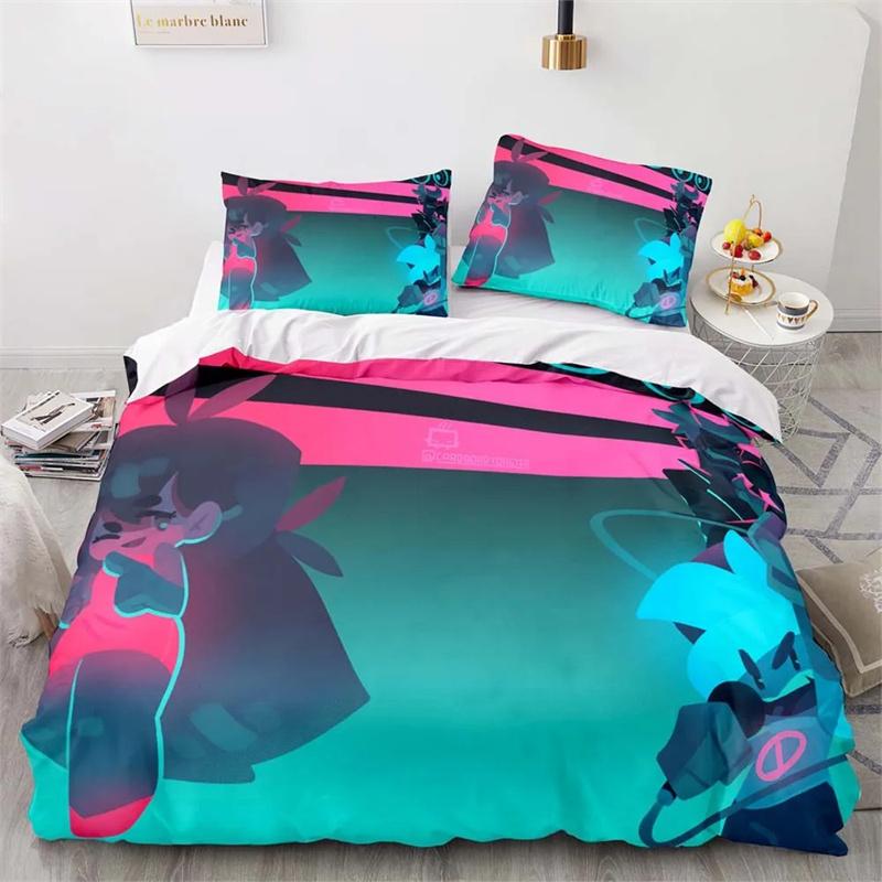 3D Printed Game Friday Night Funkin Bedding Set,Girls Boys Adult Single Twin Queen Size,Duvet Cover Pillowcase Bedding