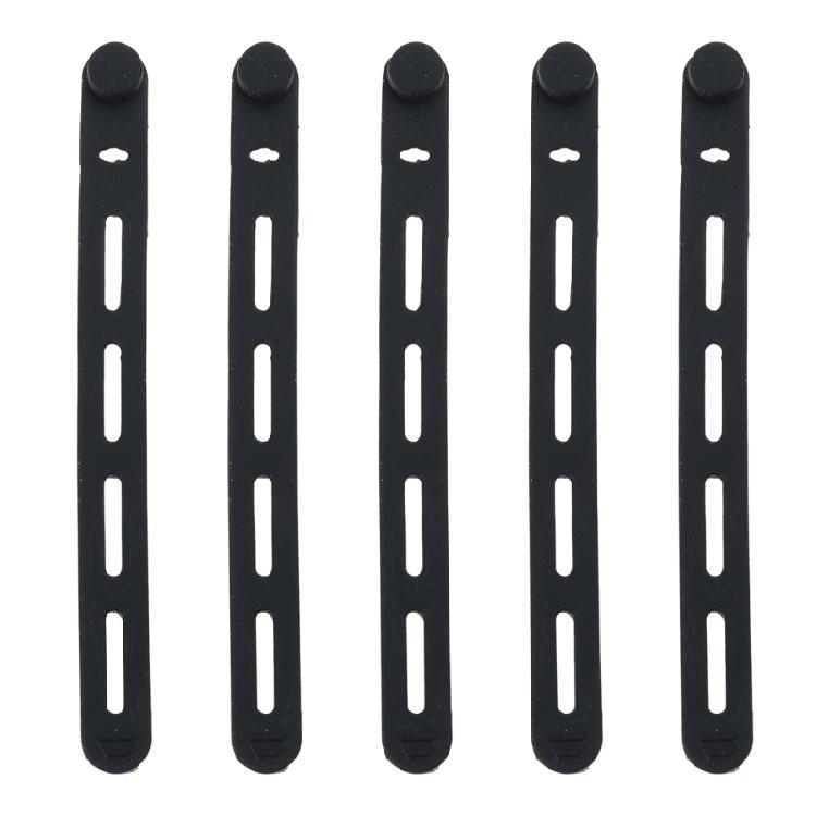

5Pcs Cable Organizers Ties Clip Charger Cord Management Silicone Wire Manager Mouse Earphone Holder Data Line Winder чорний