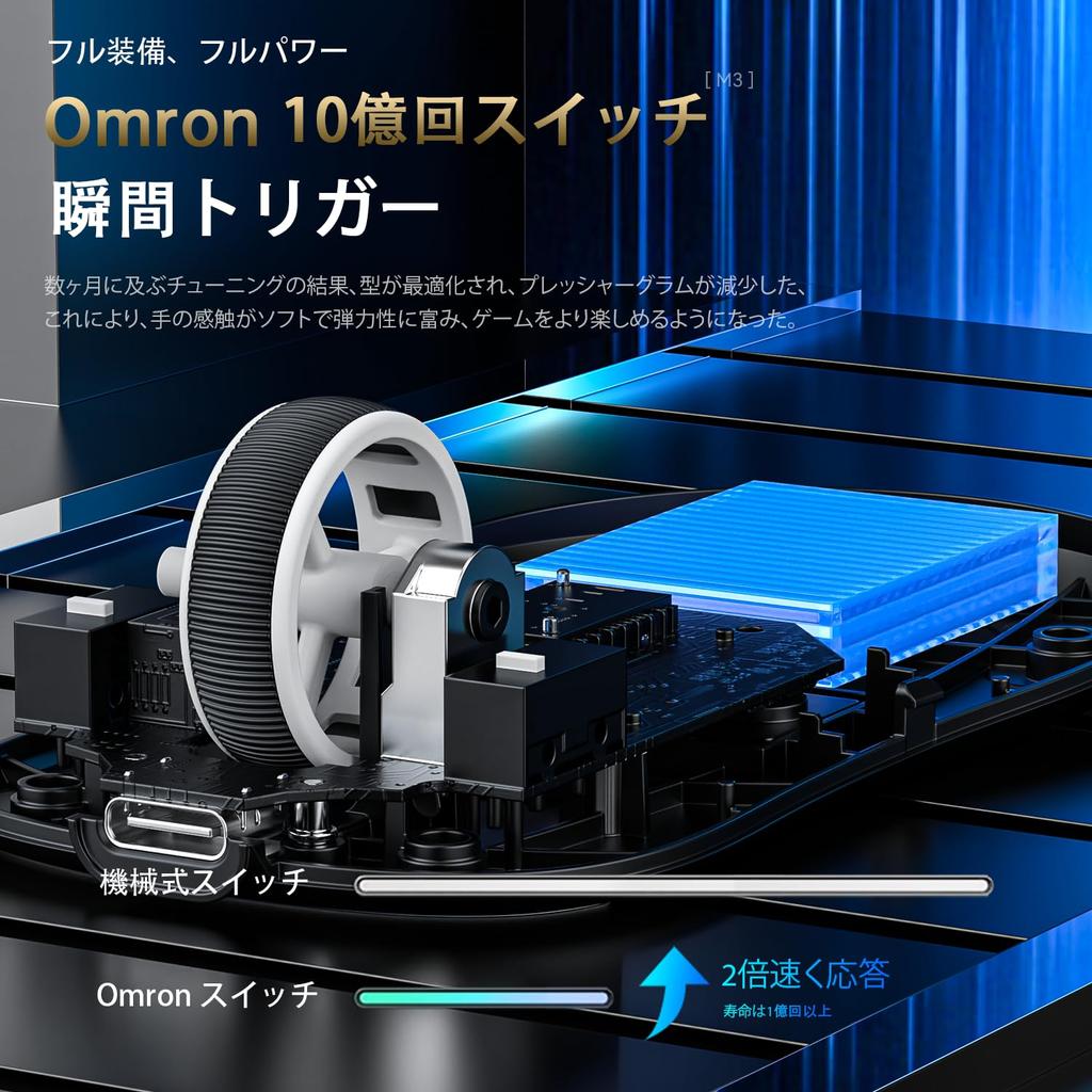 MAMBASNAKE M3 Wireless Gaming Mouse, Ultra-Lightweight (39±2g), PAW3395PRO, 40000DPI, Broadcom BK3634, Fits Medium To Large Hands,