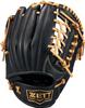 ZETT Youth Baseball Ground Black X Pastel Brown BJGB76545F Glove, Hero, All-Around, Left-Handed Throw, (1932), Size M,