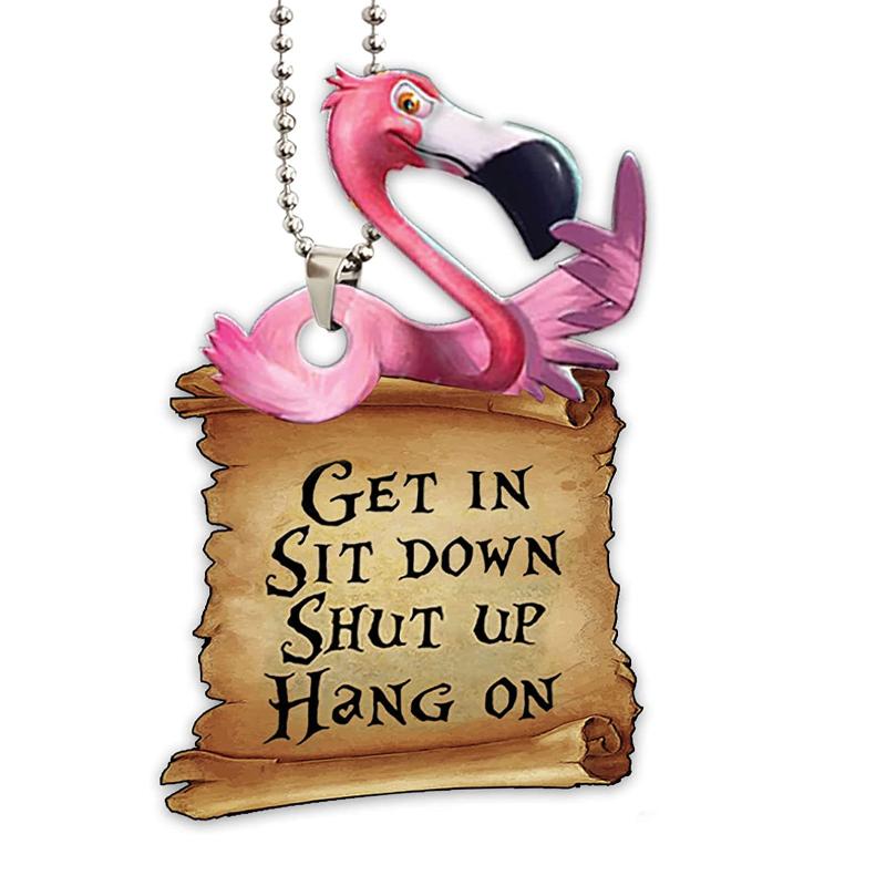 Dolphin Flat Acrylic Car Hanging Interior Pendant Animal Bag Ornament Decor Home