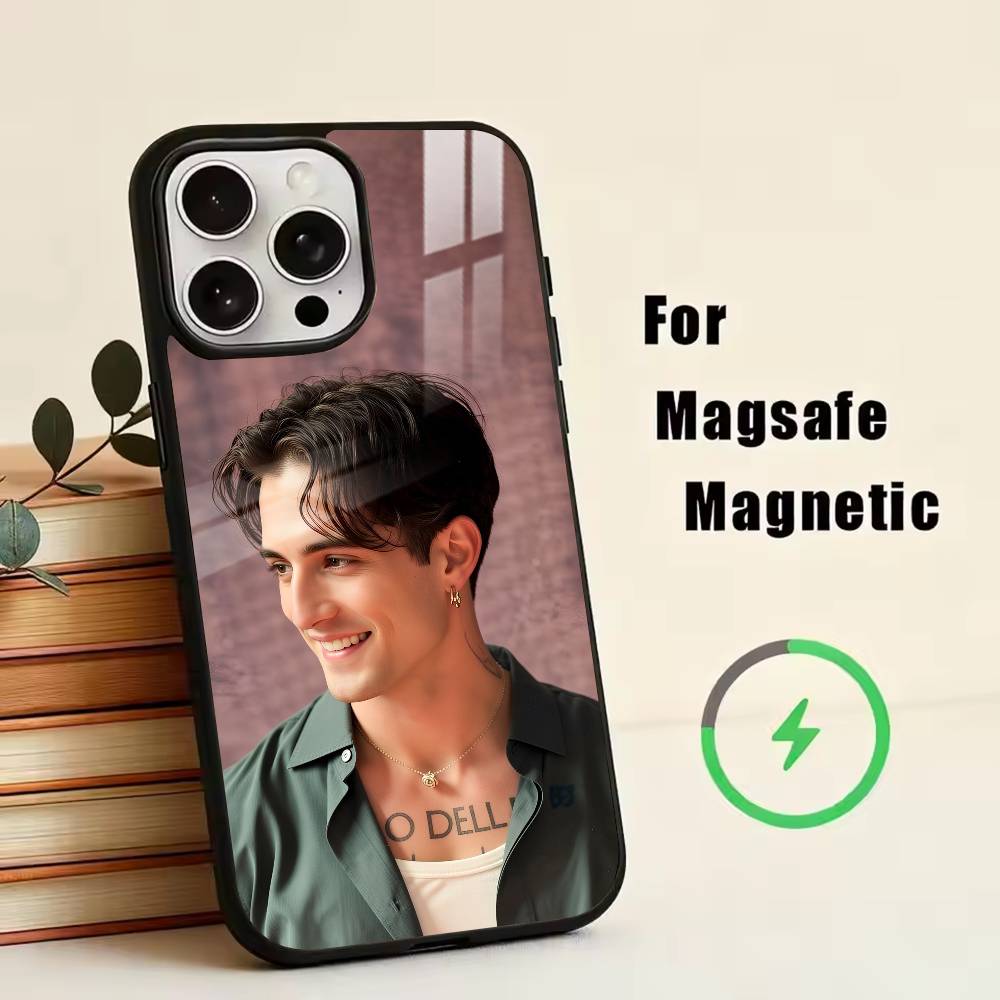 Man-D-Damiano David Phone Case For iPhone17,16,15,14,13,12,11 Plus,Pro Magnetic with Magsafe Wireless Charging