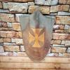 60.96 Cm Medieval Templar Knight Shield Larp Re-enactment Cross Warrior Shield Medieval Armour Steel Shield Best For Gift