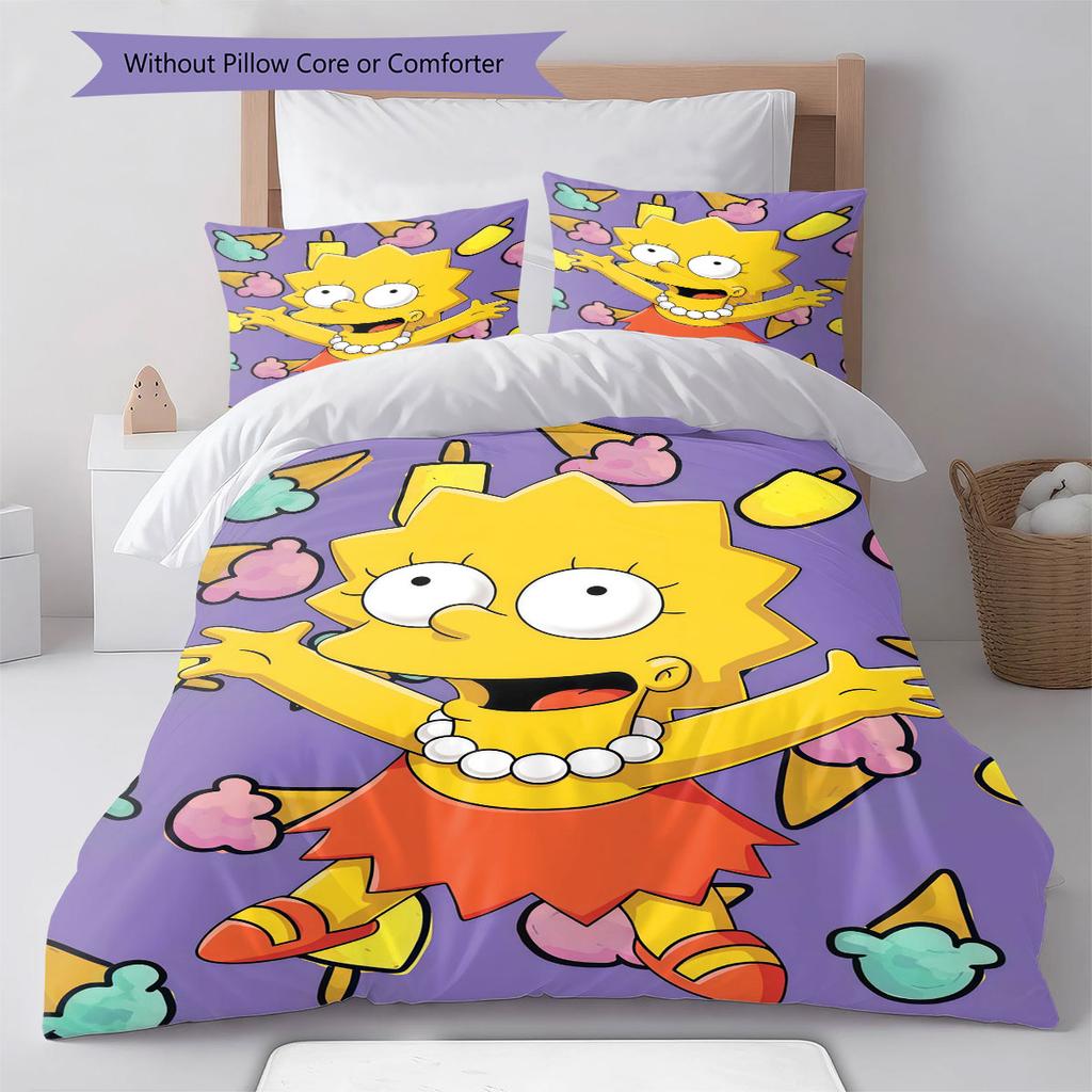 Lisa Pattern Bedding Home Decoration Birthday Gift ( 1 Duvet Cover + 2 Pillowcase, Without Core),fan Merchandise.