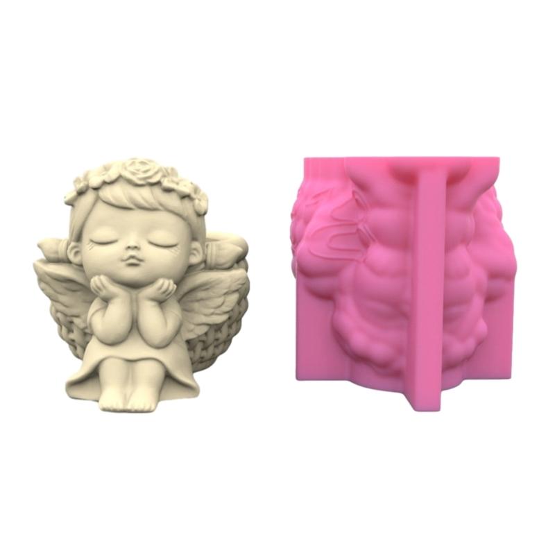 

Милая кукла девочка серия суккулентный цветочный горшок форма гипс бетон кристалл эпоксидная смола форма ваза для цветов силиконовая форма