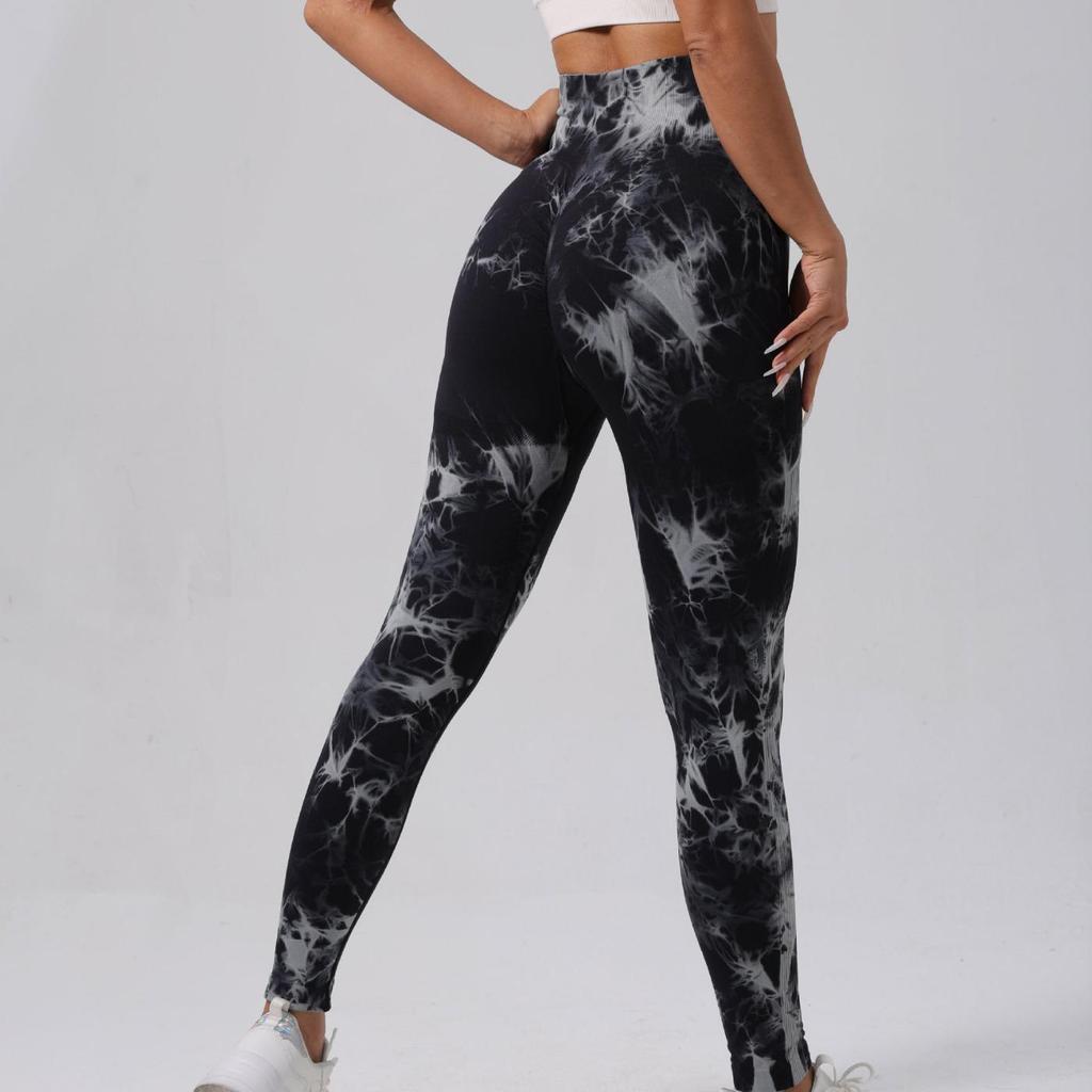 Southeast Asia Style Tie-Dye Butt-Lifting Yoga Pants