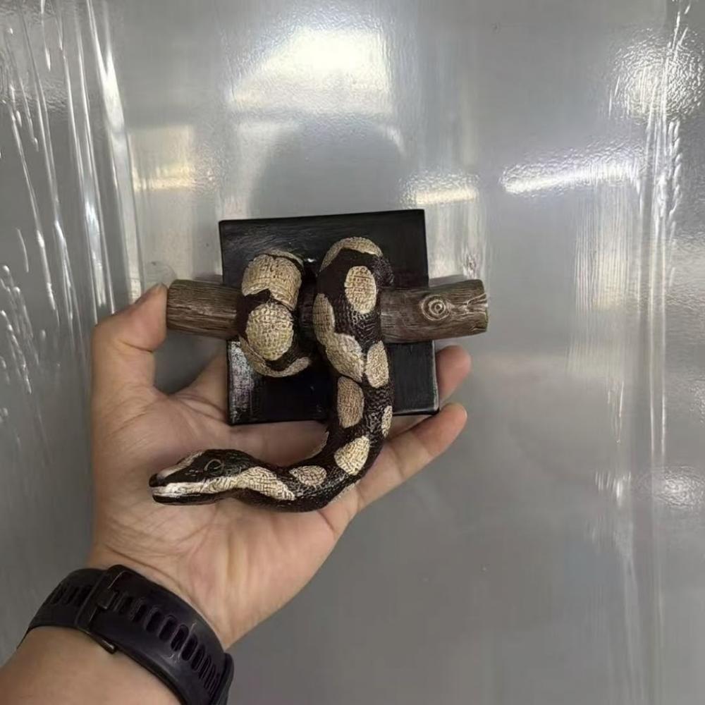 Gothic Accent 3D Metallic Snake Sculpture Realistic Python Hanging Decor Christmas Gift