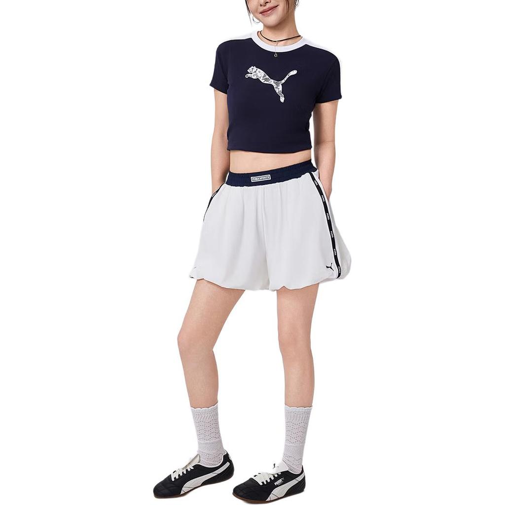 Puma Lace Ss T7 Slim Fit Sports Pullover T-Shirt Women tops 638460-16