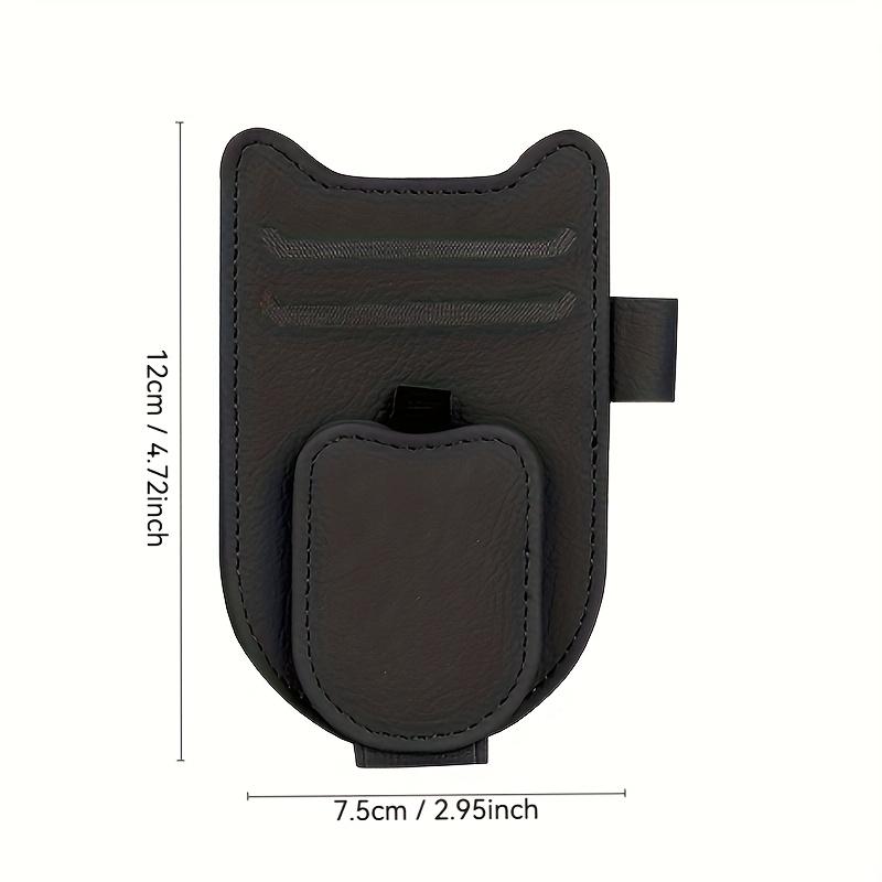 Magnetic Car Glasses Clip Sun Visor Sunglasses Holder Multifunctional PU Eyeglasses Hanger Portable Ticket Card Clip Auto Parts