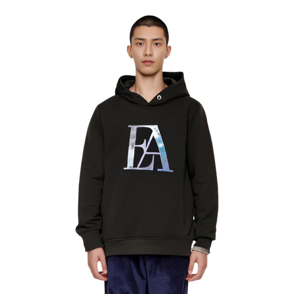 EMPORIO ARMANI EA Sweatshirts Men's Black Hooded Moderate Regular 6H1MA9-1JDSZ-0999