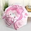 1pc Pink Bowknot Outdoor Umbrella - Automatic Open/Closed, Portable Tri-Fold Design, 8-Rib Iron Frame, Festival Gift for Fans, Travelers, Daily Use.A0