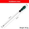 1 Piece Green Rubber Handle Magnetic Screwdriver Long Slotted  Screwdriver Installation And Disassembly Repair Tool