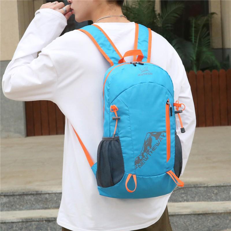 New Style Foldable Lightweight Outdoor Sports Mountaineering Water-Repellent Backpack with Logo Print
