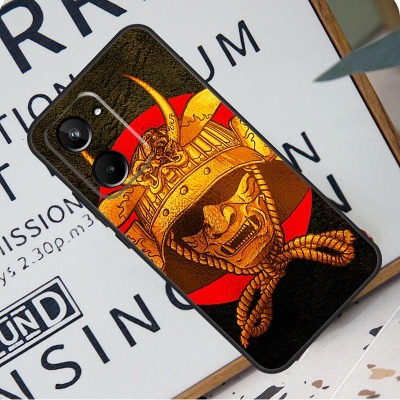 Oni Samurai Mask For Realme 12 11 10 9 Pro Plus GT5 GT Neo 6 C55 C53 C51 C35 C33 C30 C25s C21Y C31 C67 Case
