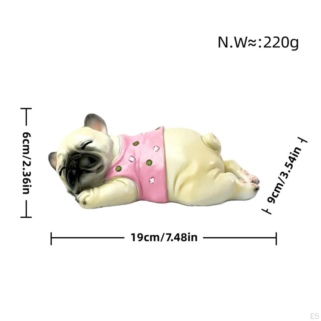 Dog Statue Animal Figurine Crafts Housewarming Gift Desktop Ornament Resin Sculpture for Balcony