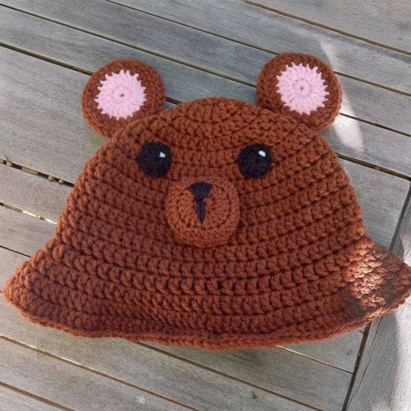 

Новая вязаная вручную шапка рыбака с цветком, модная универсальная шапка для бассейна для взрослых Adult 57-59cm