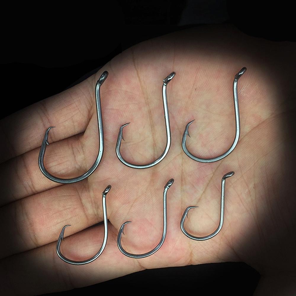 50pcs Octopus Fishing Hook High-carbon Steel Fishhooks Saltwater Bass Black Offset Octopus Sea Fishing Beak Bait Tackle Circle Hooks - Sharp Barbed
