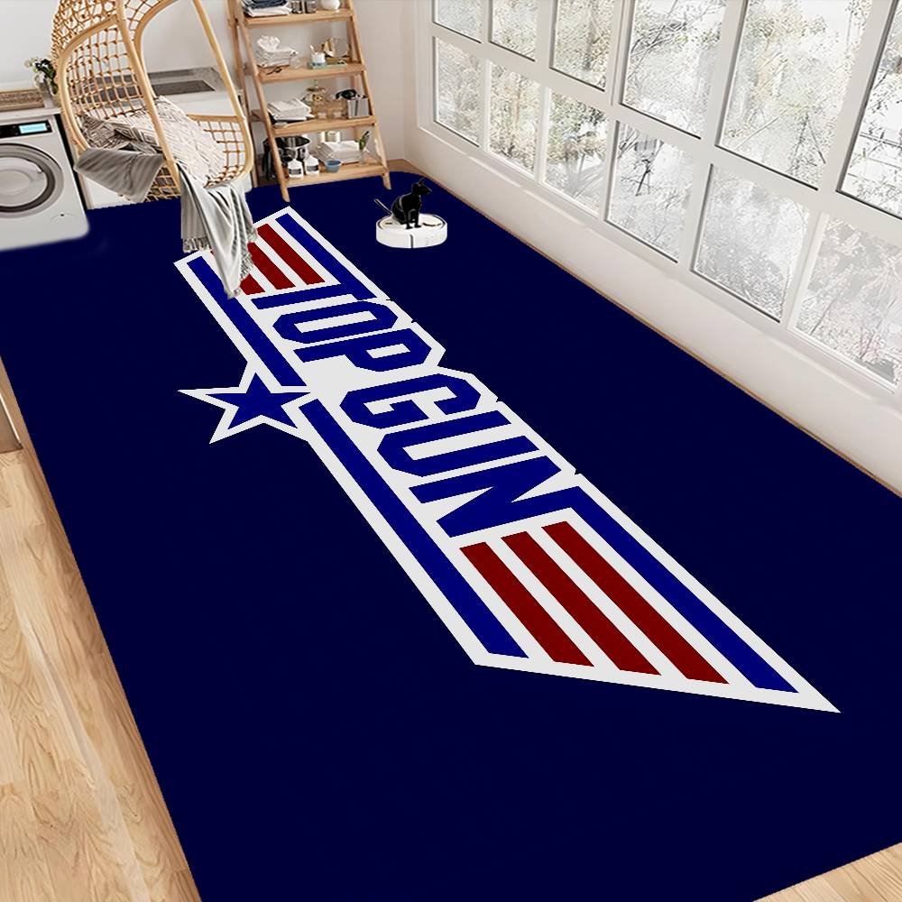 T-Top Gun Floor Mat Retro Multiple Choice Living Room Kitchen Rug Non-Slip Modern Home Decor