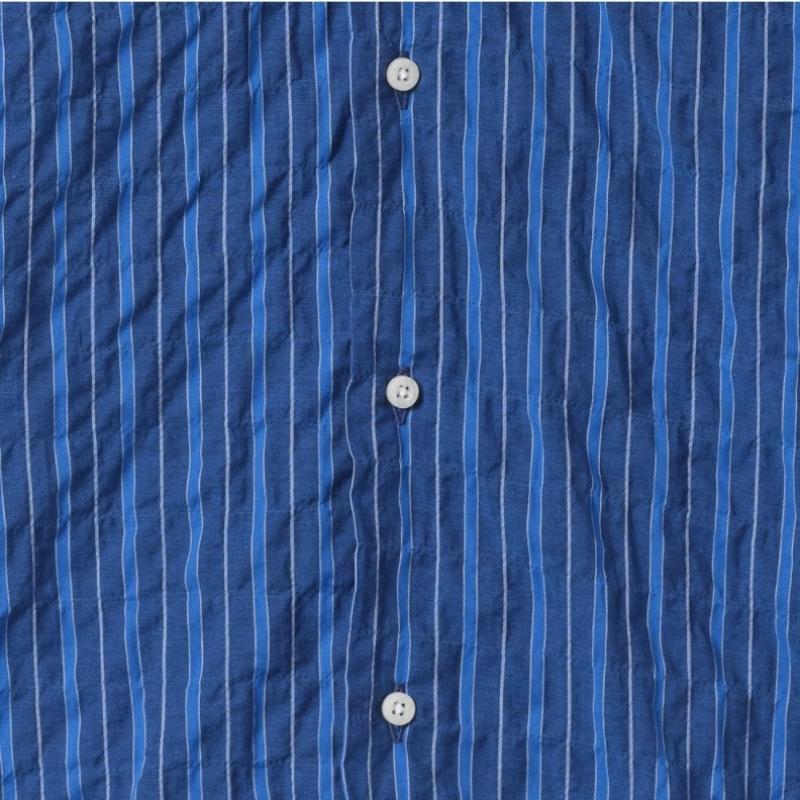 Gitman Brothers Camp Shirt  Stripe 1  Indigo Gbf1m40000a82