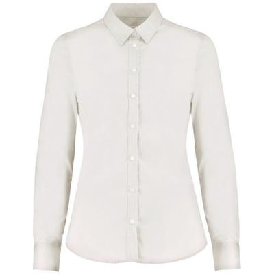 Womens/Ladies Long Sleeve Tailored Stretch Oxford Shirt