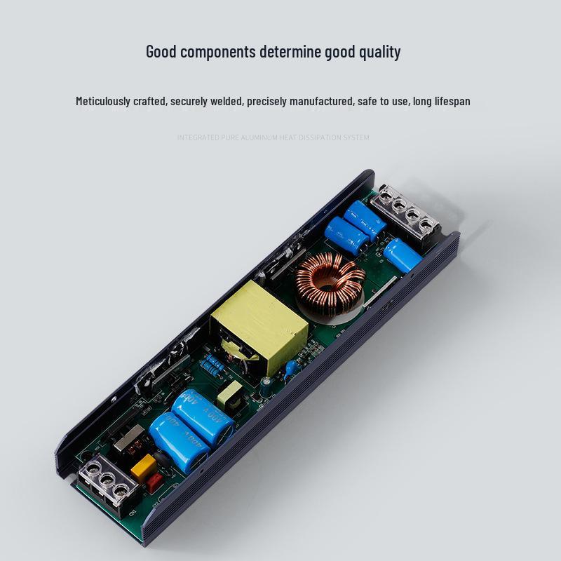 Black King Kong Ultra-Thin LED Power Supply 220V To 12V/24V, 100-400W Transformer Adapter