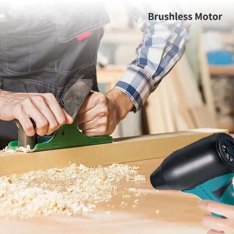 Brushless Electric Turbo Blower Jet Fan 4 Gears Violent Car Dryer Handheld Dust Air Gun Blowing for Makita 18V Battery
