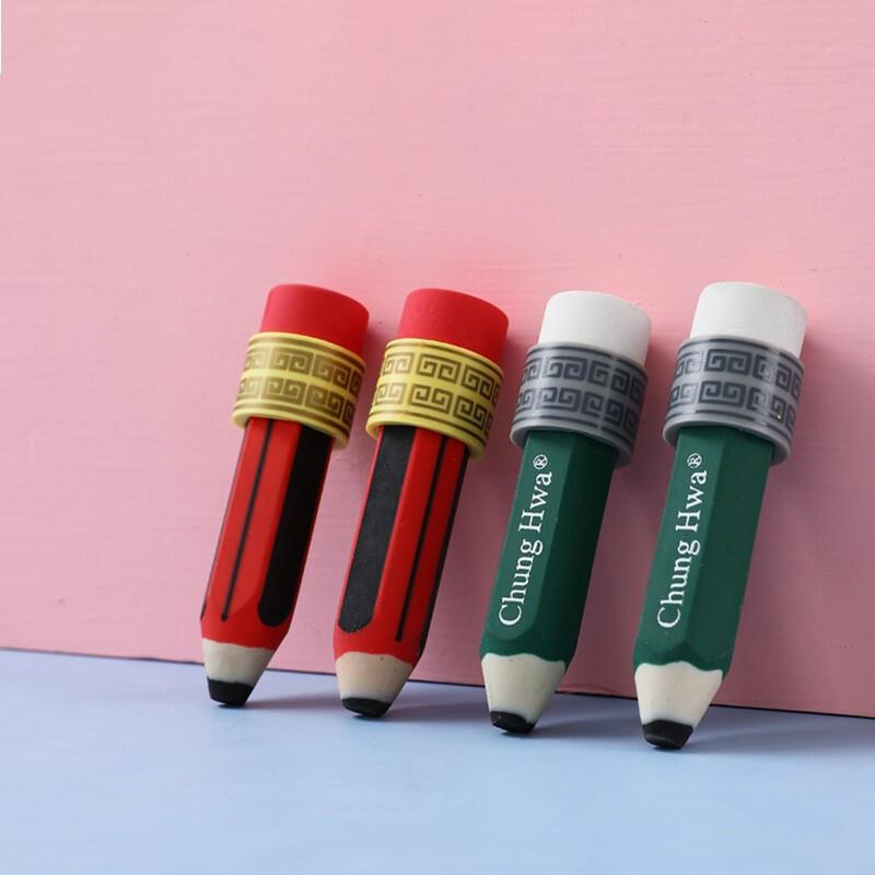 2b Eraser Pencil Shape Creative Children Cartoon Eraser Stationery Supplies Kindergarten Students