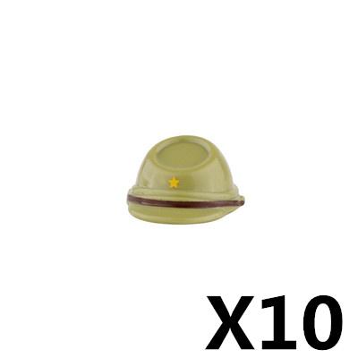 US Soviet British Soldier Figures Helmet M1ssh40 M3 Beret Military Accessories Building Blocks Toys For Children J004