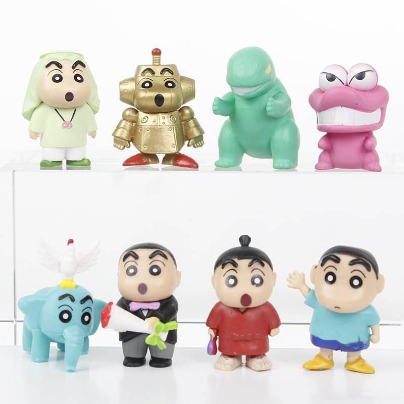 Cute Pvc Mini Shin Doll Cartoon Boy Perfect For Desk And Car Decoration