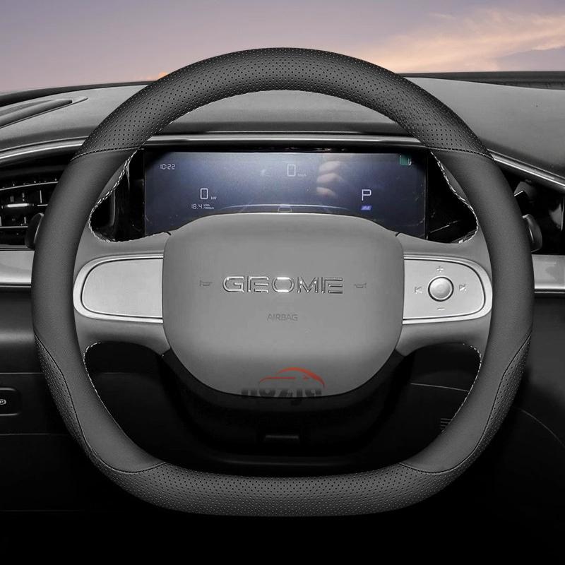 Leather Car Steering Wheel Cover for Geely Geome Geometry A C Steering Covers Steering Covers