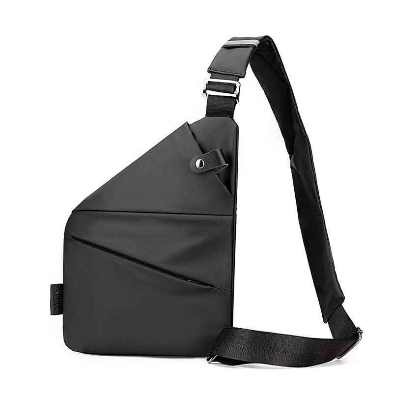 Right Shoulder Gun Bag, Nylon Breast Bag, Men'S Lightweight, Simple And Large-Capacity Messenger Bag, Casual Close-Fitting Shoulder Bag.